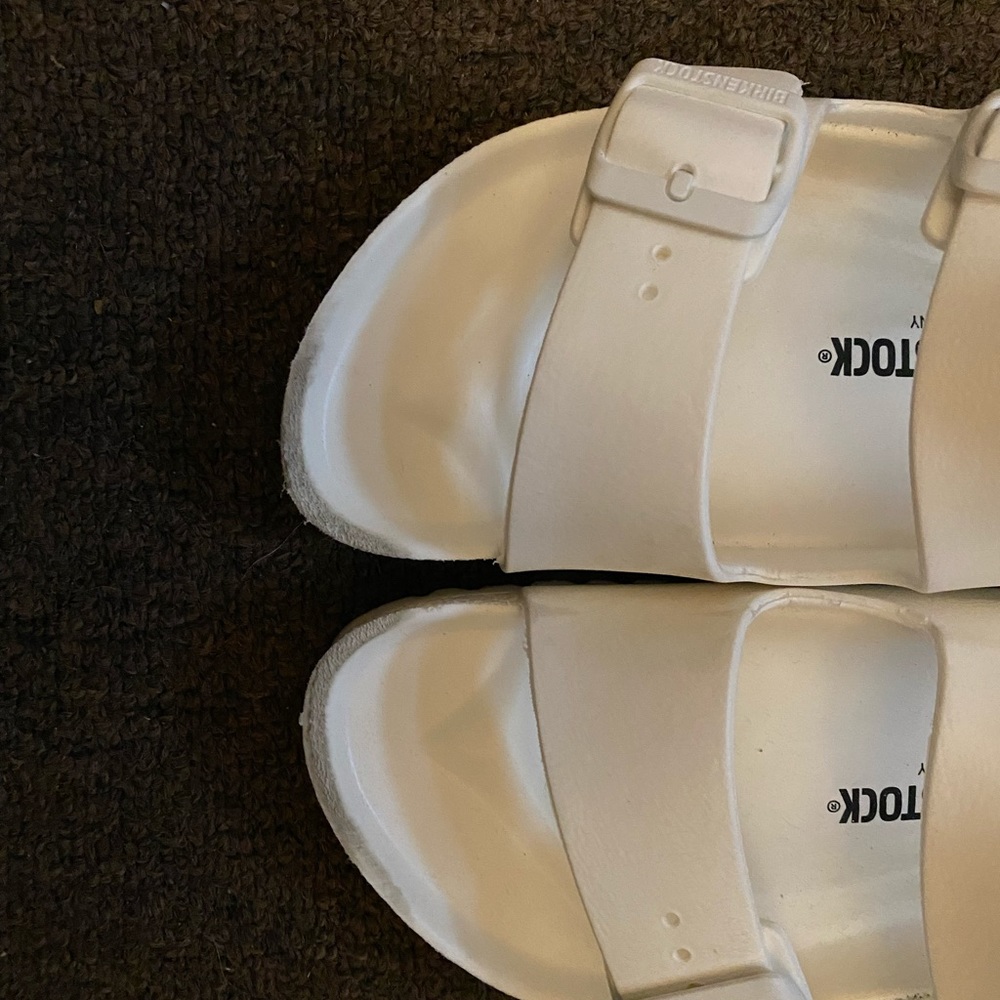Birkenstock White Arizona Eva Sandals Size 39